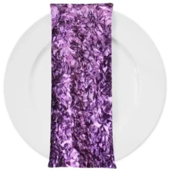 Curly Satin (w/ Poly Lining) Table Napkin in Mauve