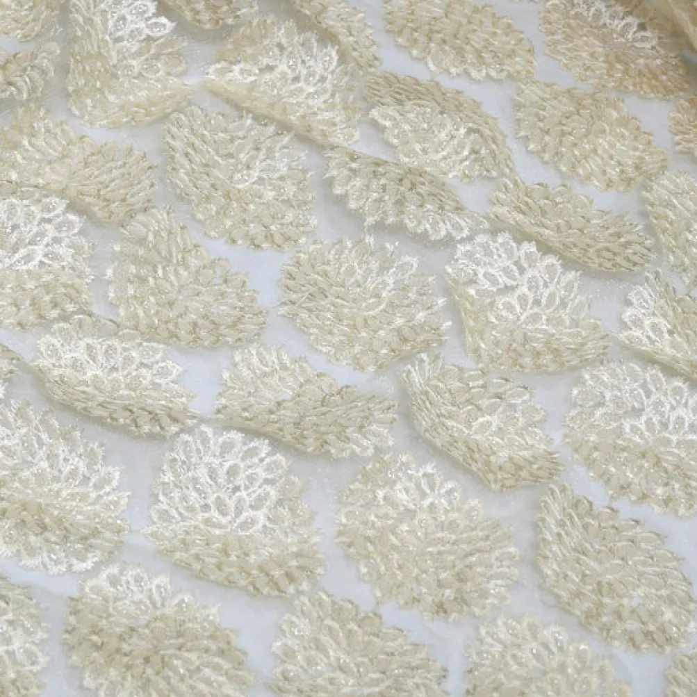 Dahlia Sequins Table Linen in Ivory