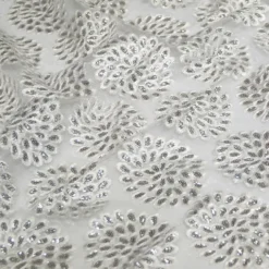 Dahlia Sequins Table Runner in White
