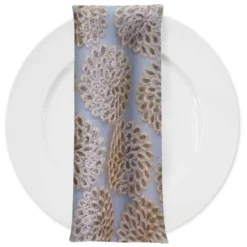 Dahlia Sequins (w/ Poly Lining) Table Napkin in Champagne