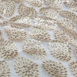 Dahlia Sequins (w/ Poly Lining) Table Napkin in Champagne