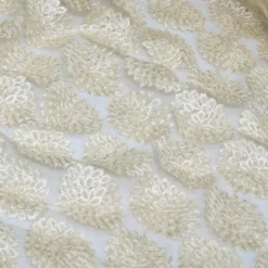 Dahlia Sequins (w/ Poly Lining) Table Napkin in Ivory