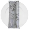 Dahlia Sequins (w/ Poly Lining) Table Napkin in White
