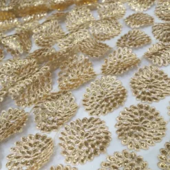 Dahlia Sequins (w/ Poly Lining) Table Napkin in Gold