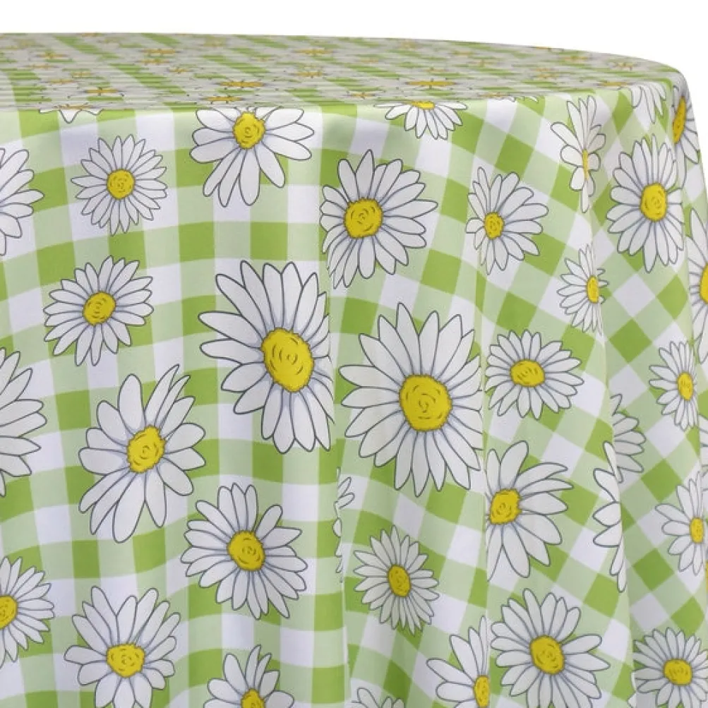 Daisy Checker (Poly Print) Table Linen