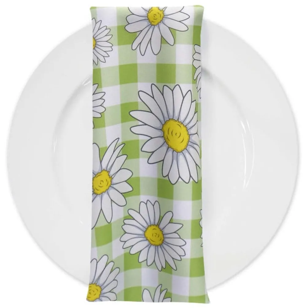 Daisy Checker (Poly Print) Table Napkin