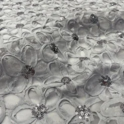 Daisy Sequins Table Linen in Silver
