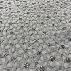 Daisy Sequins Table Linen in Silver