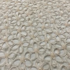 Daisy Sequins Table Runner in Ivory