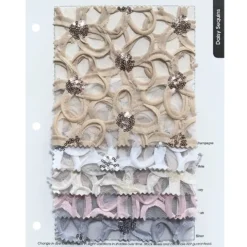 Daisy Sequins Table Runner in Champagne