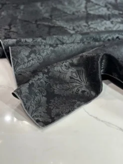 Damask Poly Table Linen in Black