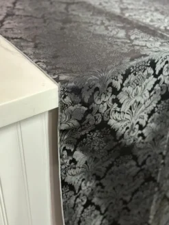 Damask Poly Table Linen in Black
