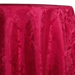 Damask Poly Table Linen in Fuchsia 1225
