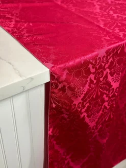 Damask Poly Table Linen in Fuchsia 1225