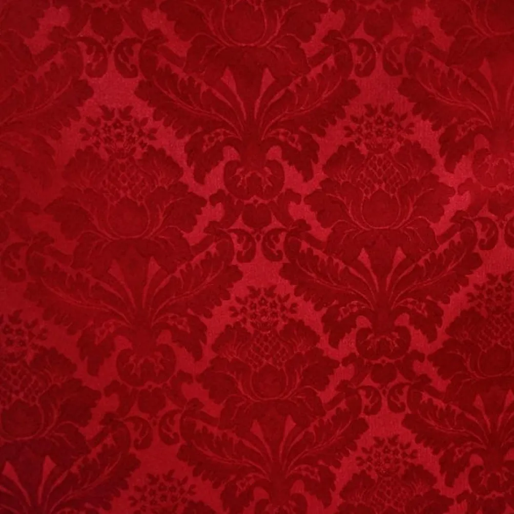 Damask Poly Table Linen in Red