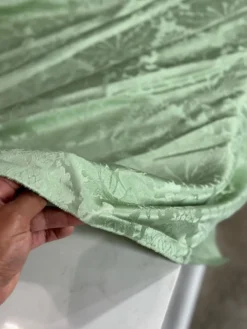 Damask Poly Table Linen in Sage 1152