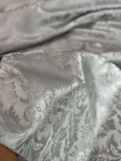 Damask Poly Table Linen in Silver 1310