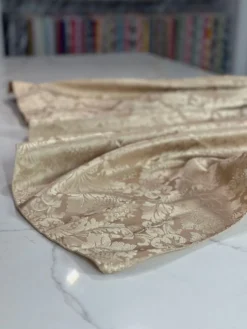 Damask Poly Table Linen in Taupe 1189