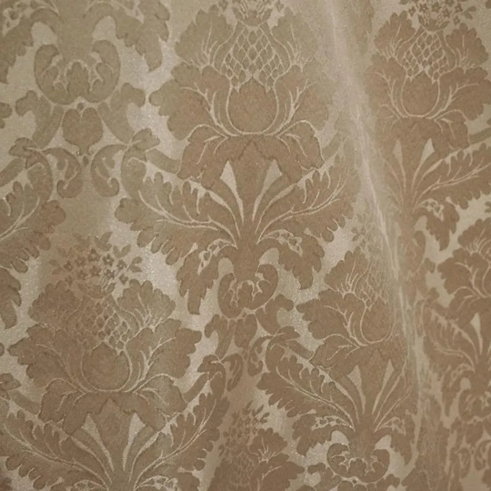 Damask Poly Table Linen in Taupe 1189