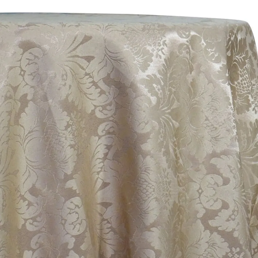 Damask Poly Table Linen in Taupe 1189