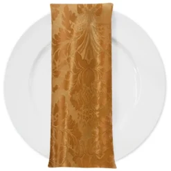 Damask Poly Table Napkin in Gold 1326
