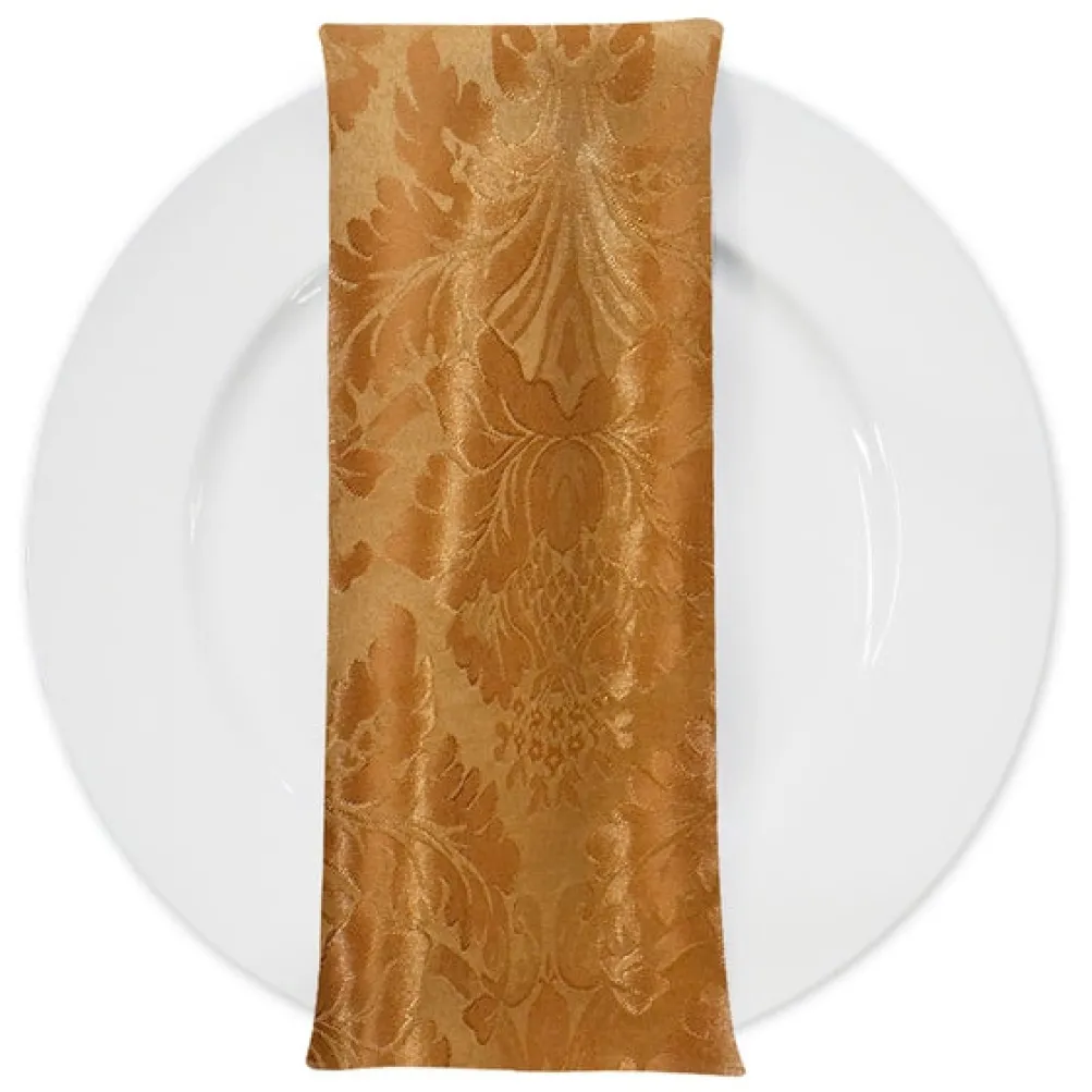 Damask Poly Table Napkin in Gold 1326