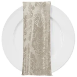 Damask Poly Table Napkin in Ivory