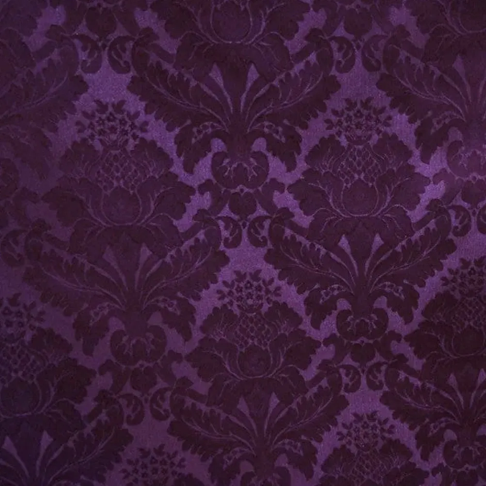Damask Poly Table Napkin in Raisin 1356