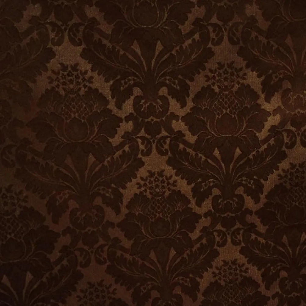 Damask Poly Table Runner in Brown 1266