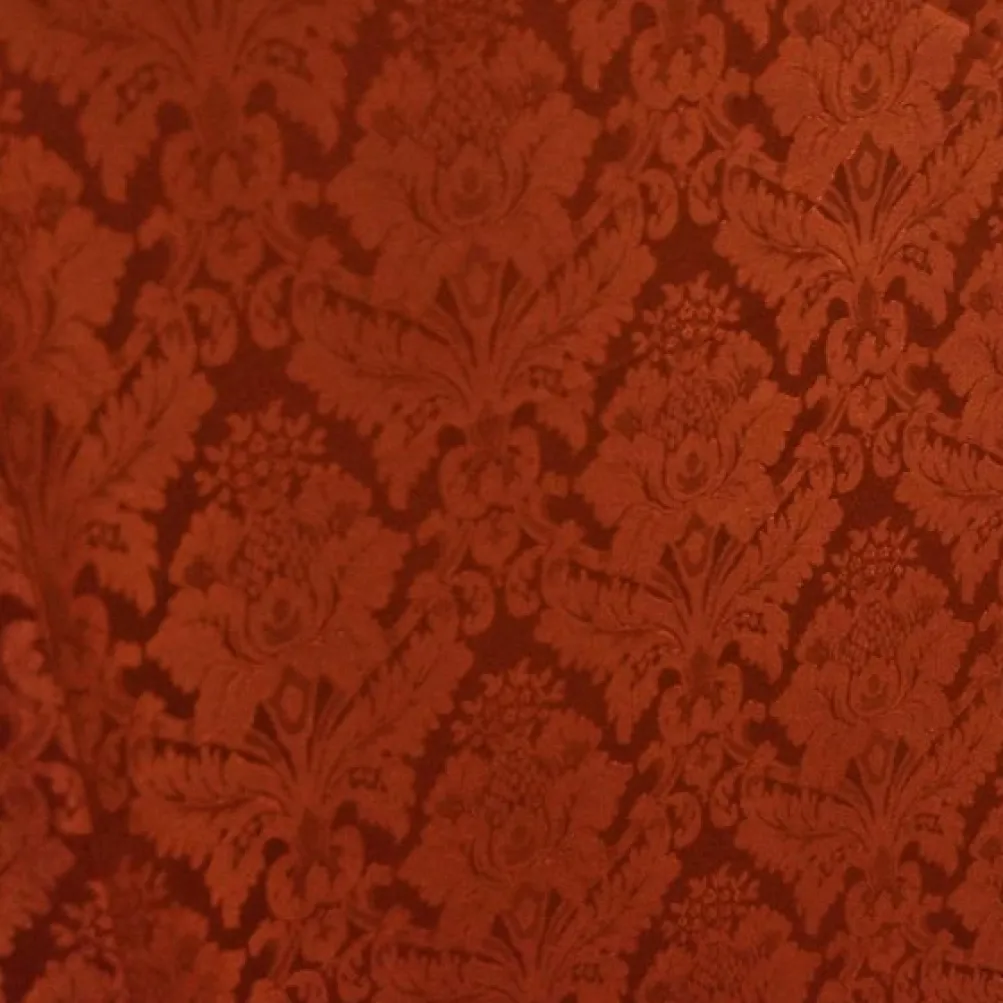 Damask Poly Table Runner in Rust 1351