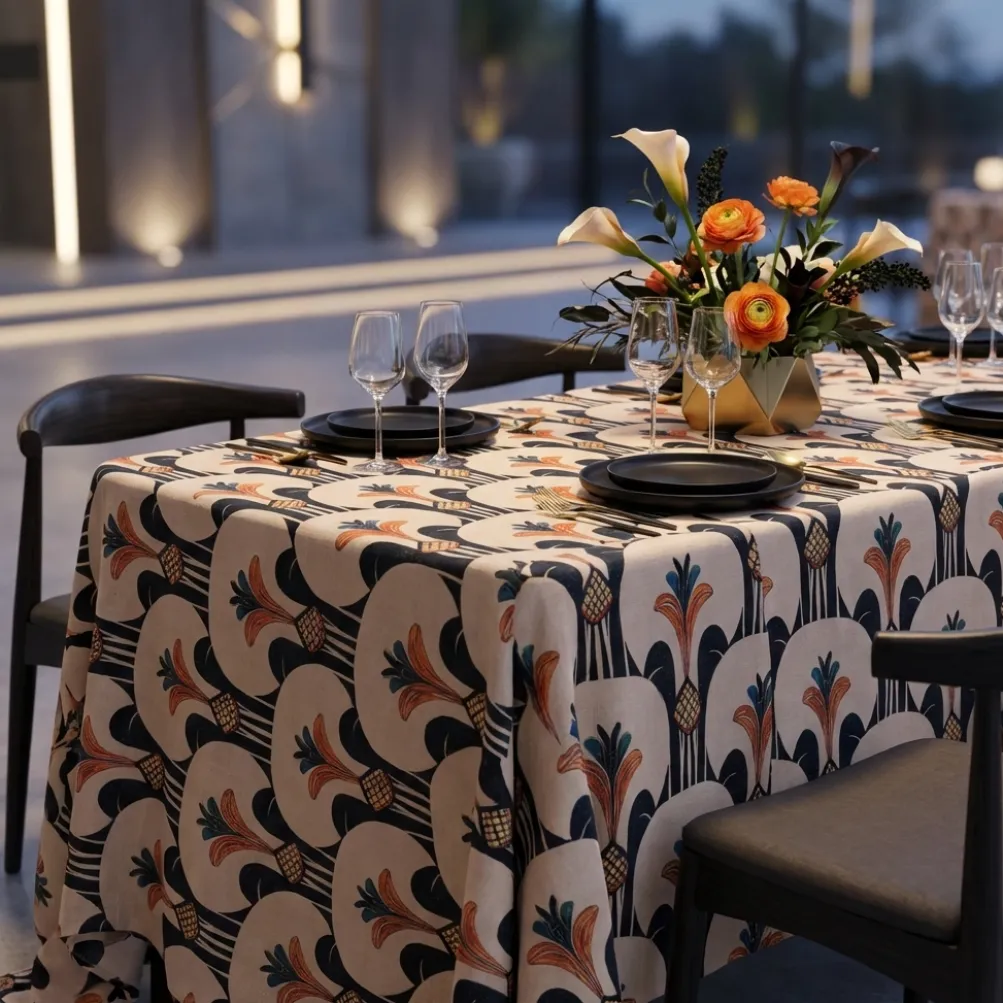 Deco Art (Slub Print) Table Linen
