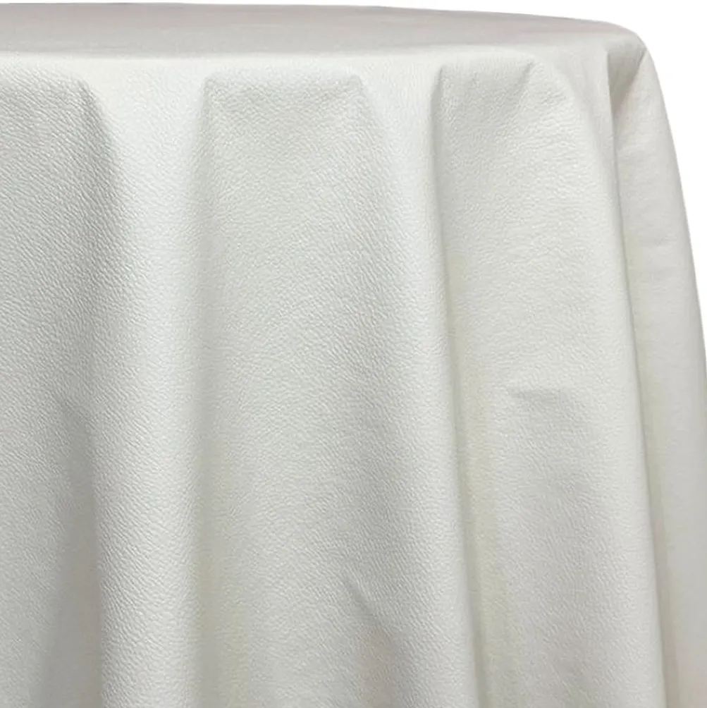 Deco Leather Table Linen in White