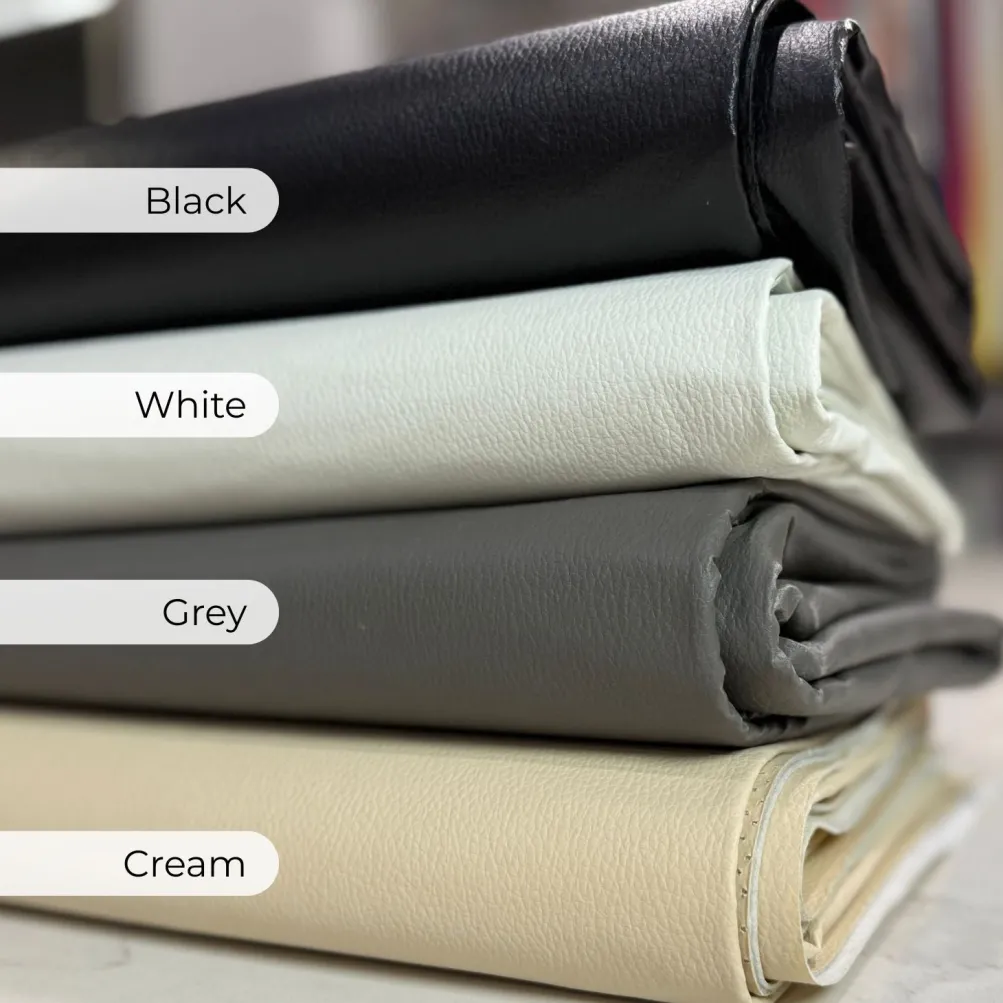 Deco Leather Table Runner in Cream