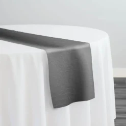 Deco Leather Table Runner in Grey