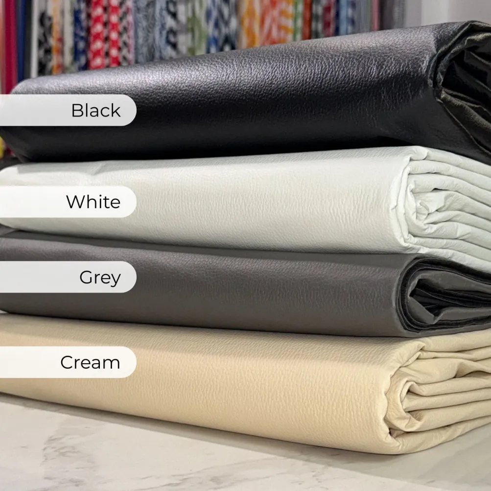 Deco Leather Table Runner in Grey