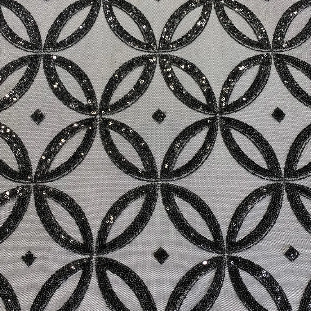 Delano Sequins Table Linen in Black