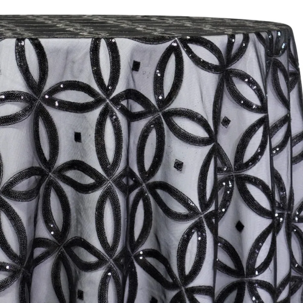 Delano Sequins Table Linen in Black