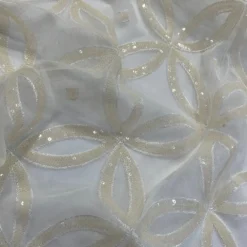 Delano Sequins Table Linen in Ivory