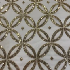 Delano Sequins Table Linen in Champagne
