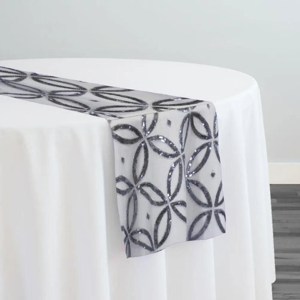 Delano Sequins Table Runner in Silver