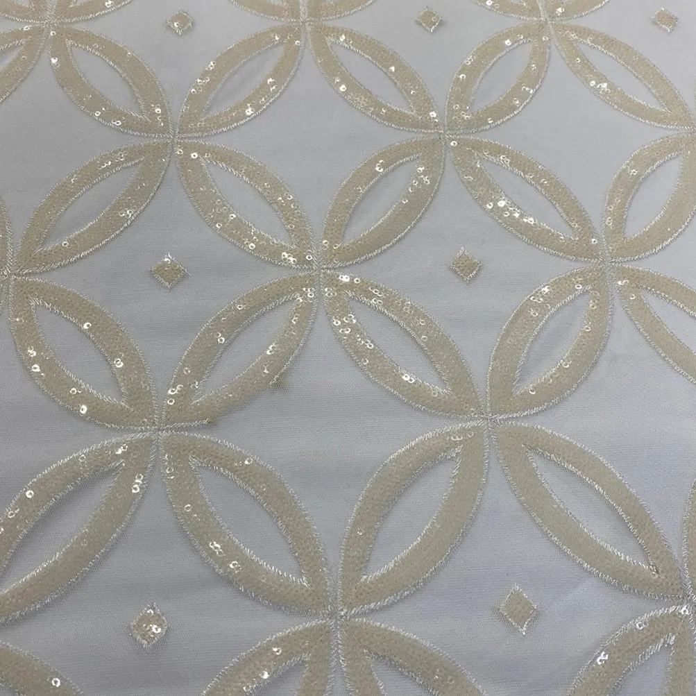 Delano Sequins Table Runner in Ivory