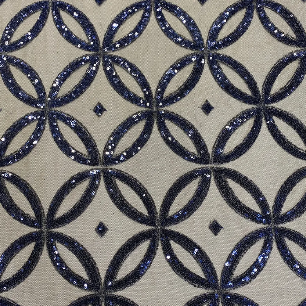 Delano Sequins Table Runner in Navy