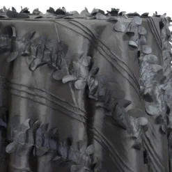 Diagonal Taffeta Table Linen in Black