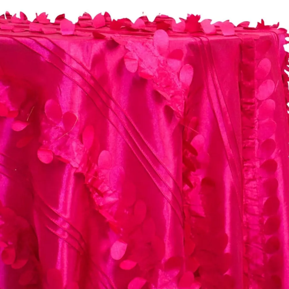 Diagonal Taffeta Table Linen in Fuchsia