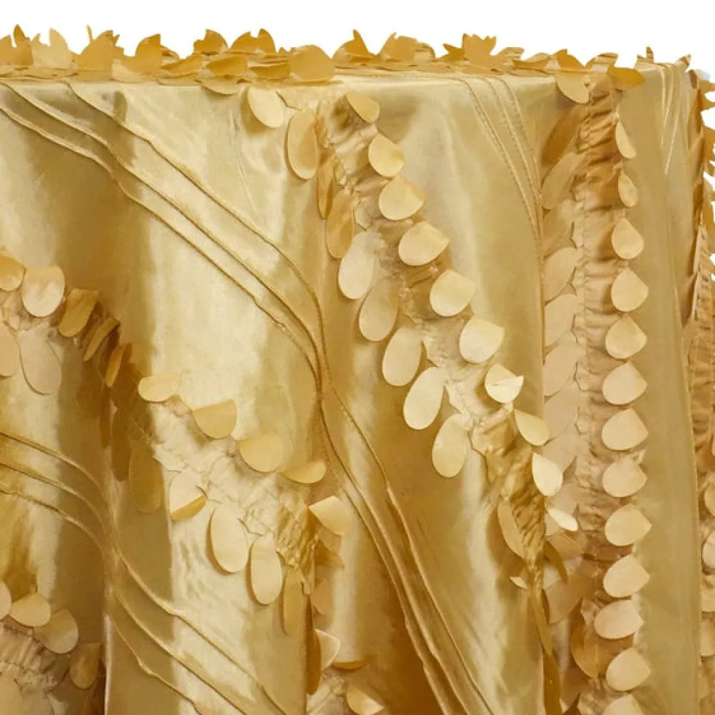 Diagonal Taffeta Table Linen in Gold