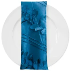 Diagonal Taffeta Table Napkin in Teal