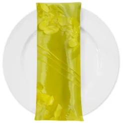 Diagonal Taffeta Table Napkin in Yellow