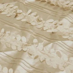 Diagonal Taffeta Table Runner in Taupe Gold