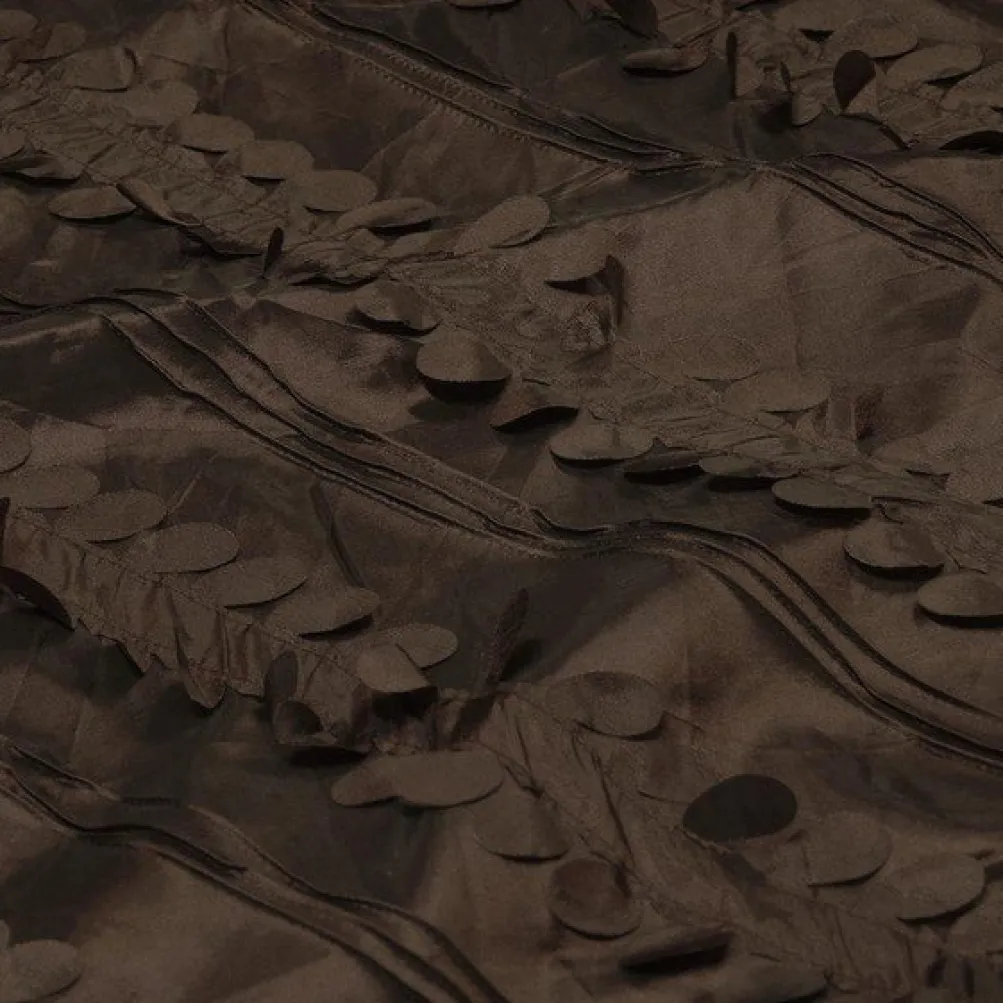 Diagonal Taffeta Table Runner in Brown