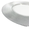 Dotted - Glass Charger Plate in Silver (Item # 0027)